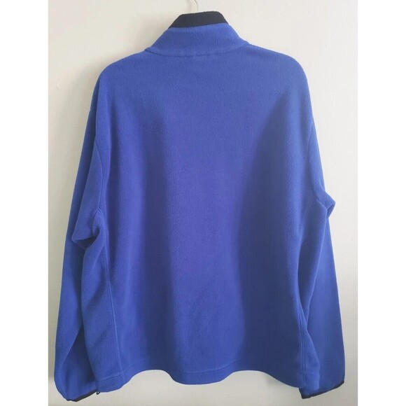Timberland Fleece Jacket Men's 2XL Blue Black Trim Full Zip Front Athleisure - Picture 6 of 10